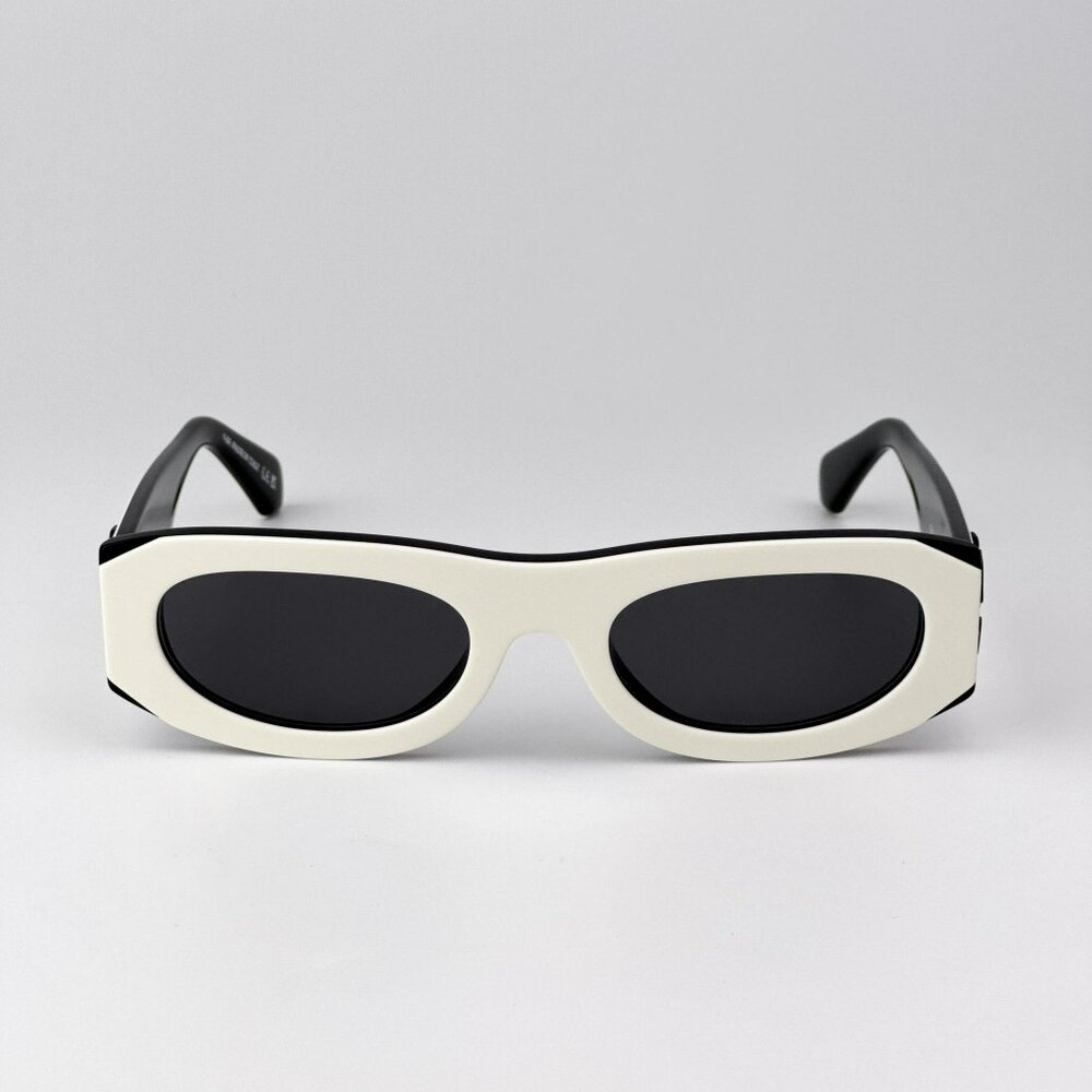 Off-White ORLANDO Men Sunglasses White/Black Oval Frame Model OERI13O 0107